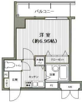グランドガーラ日本橋  9号室 間取り