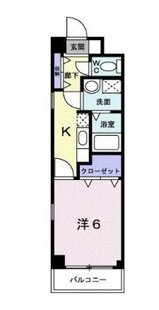 カルム神楽坂    105号室 間取り