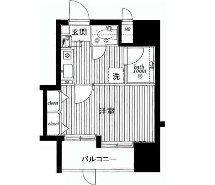 サンテミリオン東日本橋駅前   102号室 間取り