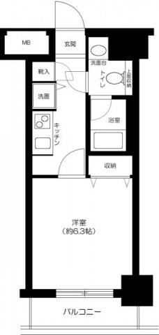 パレステュディオ御茶ノ水駿河台参番館    505号室 間取り