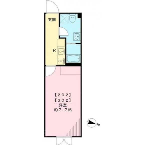 ラピスコートヨツヤ 302号室 間取り