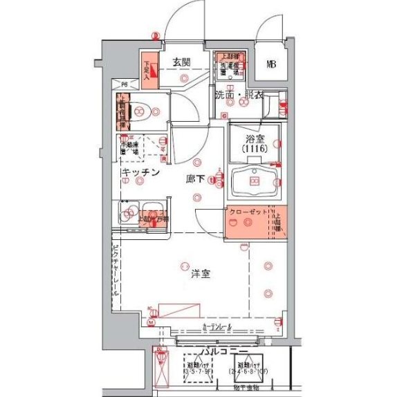 ハーモニーレジデンス日本橋イースト   802号室 間取り