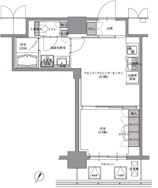 プレジリア人形町 間取り