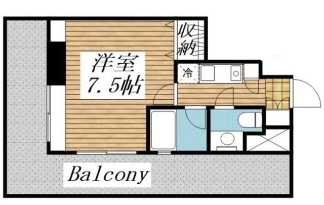 メゾン・ド・ヴィレ市ヶ谷  804号室 間取り