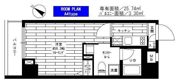ステージファースト東大前     601号室 間取り