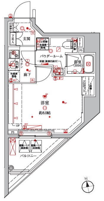 クレイシア秋葉原EAST  204号室 間取り