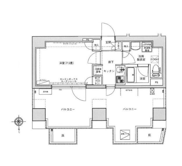 アイル秋葉原ノース弐番館  801号室 間取り