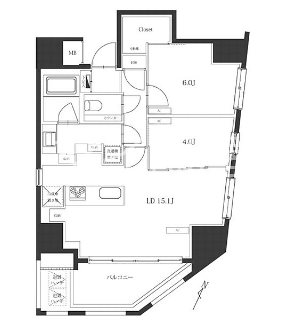 ハーモニーレジデンス千代田岩本町     1002号室 間取り