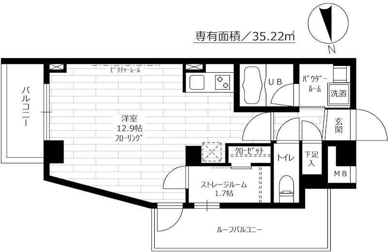ステージグランデ神楽坂   406号室 間取り
