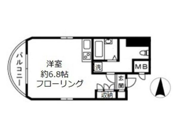 アールブリュット白山      402号室 間取り
