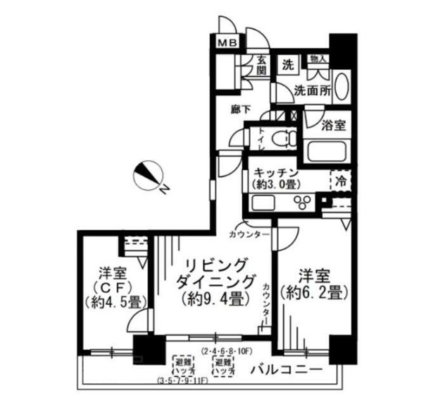 ダイアパレスグランデージ日本橋    309号室 間取り