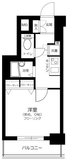 プレールドゥーク文京本駒込     602号室 間取り