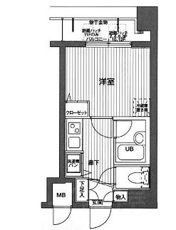 ガラステージ京橋    3号室 間取り