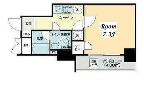 パレステュディオ日本橋東壱番館    1003号室 間取り