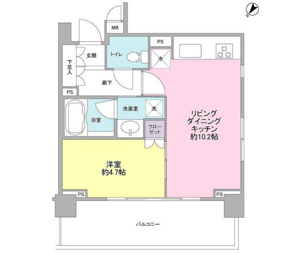 サンピエス根津    405号室 間取り