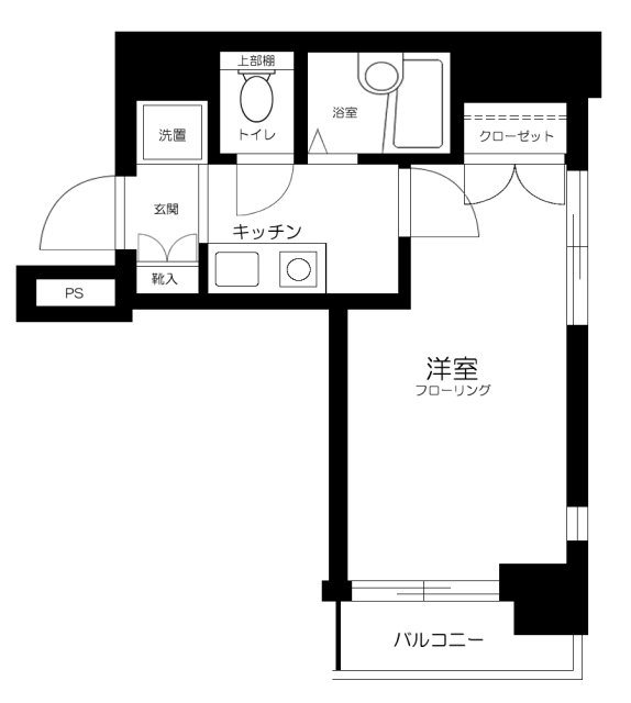 スカイコート日本橋     401号室 間取り