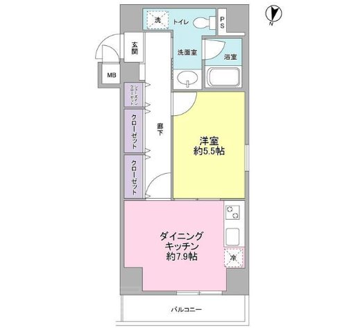 池之端加茂ビルA   302号室 間取り