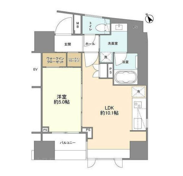 ベルジェンド文京千駄木グレイス 12号室 間取り