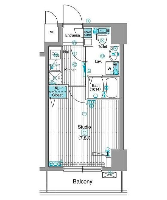 グランドガーラ銀座   6号室 間取り