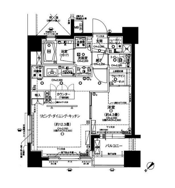 ウィルローズ日本橋 302号室 間取り