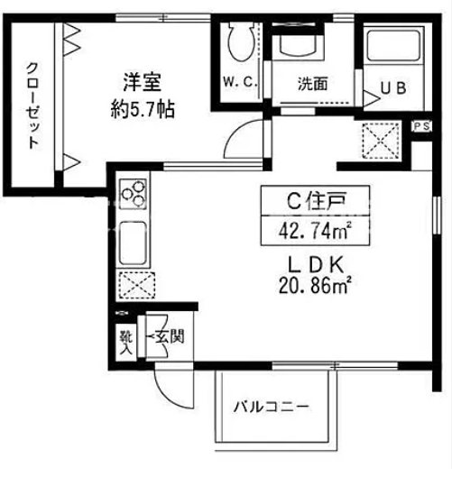スカーラ千駄木  301号室 間取り