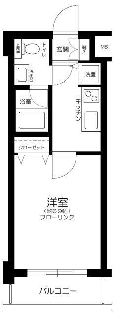 ステージファースト白山Ⅱ  404号室 間取り