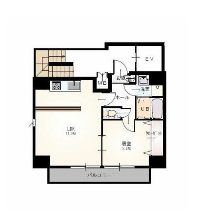 ビラビスタ猿楽町   601号室 間取り