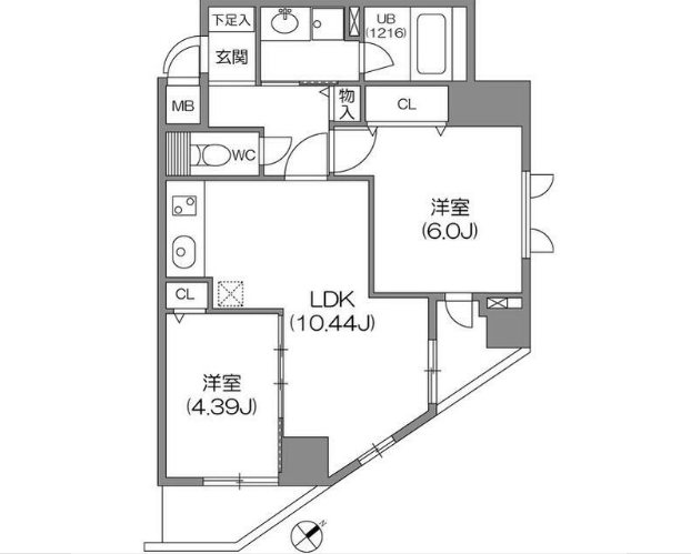 ジョイシティ小石川 603号室 間取り