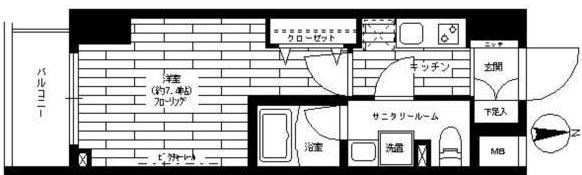 ステージグランデ秋葉原    803号室 間取り