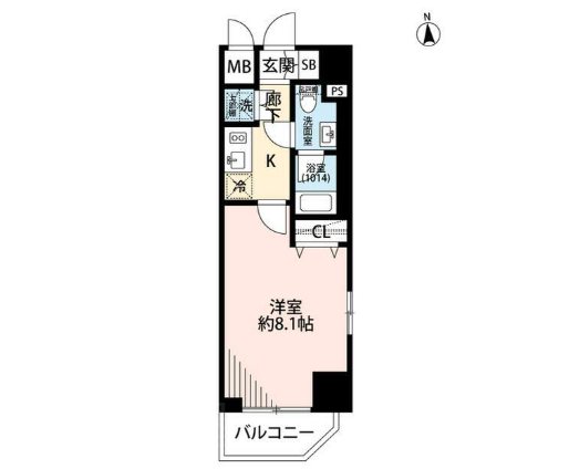 プレール・ドゥーク秋葉原Ⅱ    402号室 間取り
