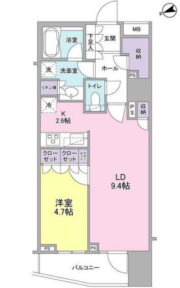クオリア千代田御茶ノ水   710号室 間取り