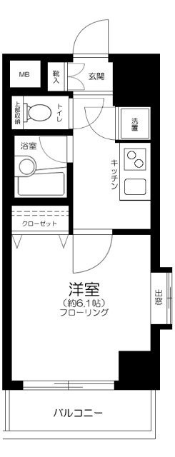 パレステュディオ飯田橋   405号室 間取り