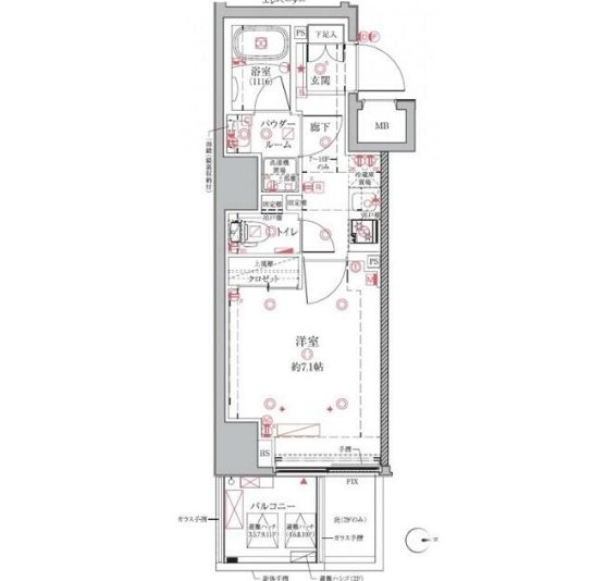 クレイシアIDZ浅草 902号室 間取り