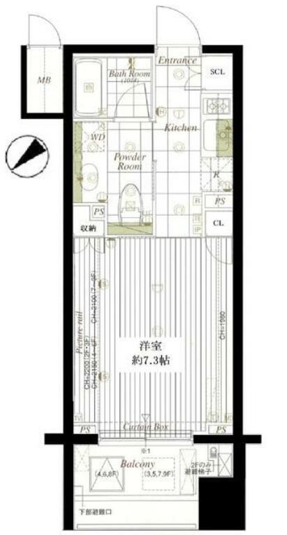 オーベルジュ日本橋   306号室 間取り