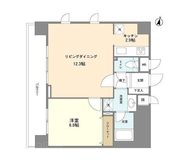 カーサグランデ本郷      701号室 間取り