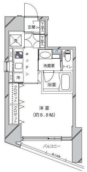 ライジングプレイス秋葉原     801号室 間取り