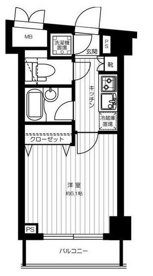 パレステュディオ文京湯島ドルチェ    504号室 間取り