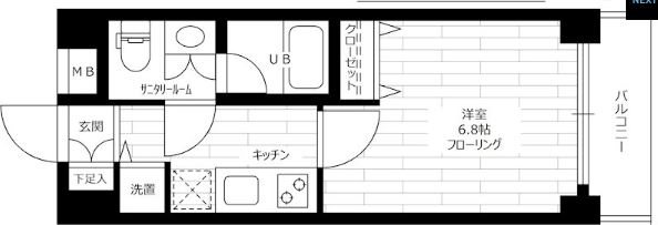 ステージファースト白山Ⅱ   203号室 間取り