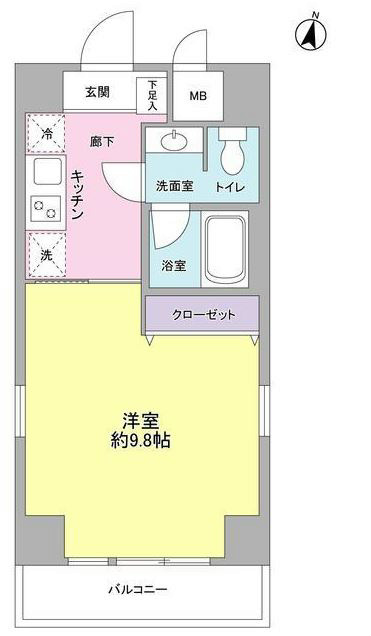池之端加茂ビルA   603号室 間取り