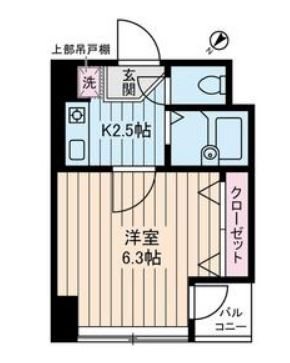 アベニール曙橋   204号室 間取り