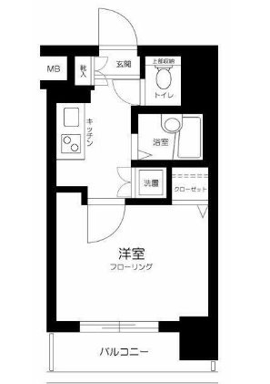 パークウェル湯島    602号室 間取り