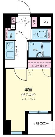 エスコート神田岩本町    804号室 間取り