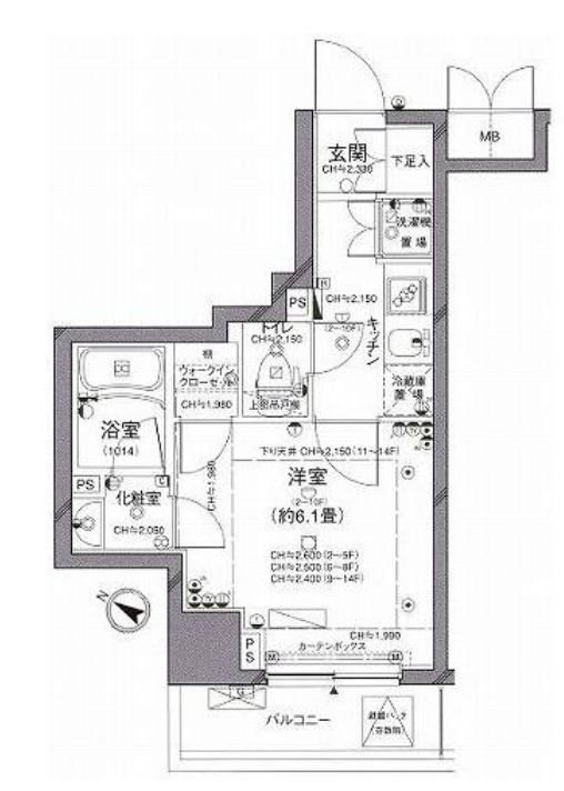 パレスデュティオ文京根津   602号室 間取り