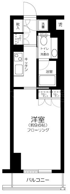 コンパートメント東京中央      214号室 間取り