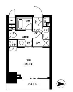 パークキューブ神田      608号室 間取り