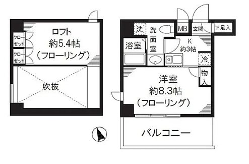 パティホームズ一口坂   701号室 間取り