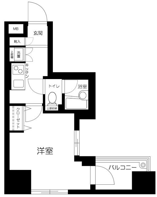 パークウェル蔵前     903号室 間取り