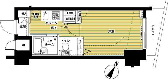 トーシンフェニックス日本橋浜町弐番館 703号室 間取り