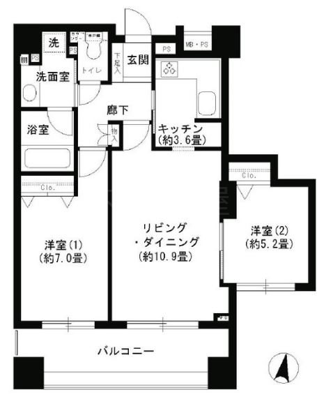 クリオ文京小石川 間取り
