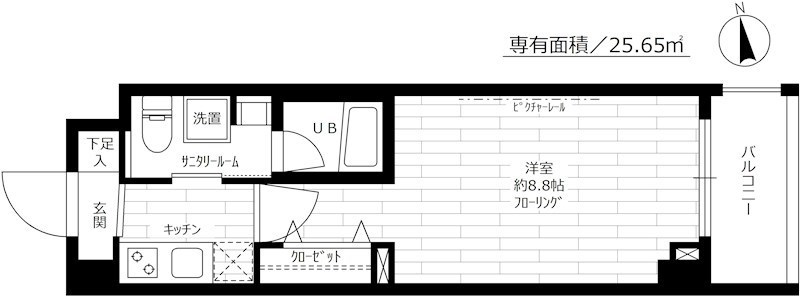 ステージグランデ神楽坂     408号室 間取り